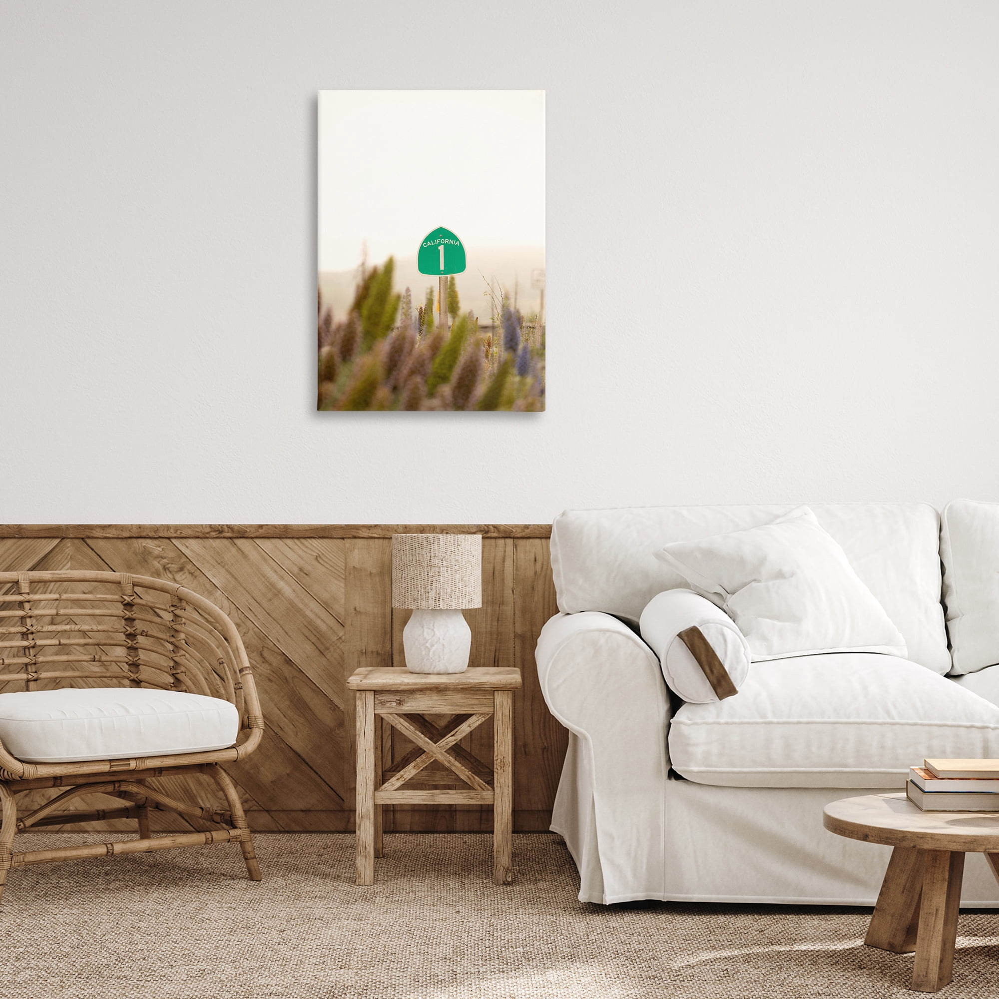 Stupell Industries California Road Sign View Landscape & Nature Photography Wrapped Canvas Art Print Wall Art, 20 x 30