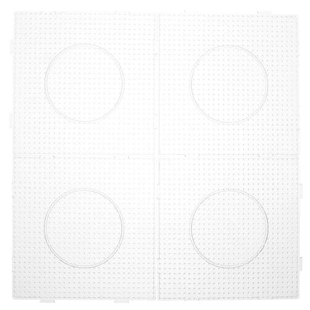 4 tableros de cuentas de acrílico transparente grandes con fusibles, cuadrados, para manualidades de bricolaje, para niños y adolescentes
