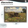 thumbnail image 4 of Stupell Industries French Country Wildflower Wagon in Bloom Brown Floating Frame Canvas Art, 25 x 17, by Franklyn Gregory, 4 of 8