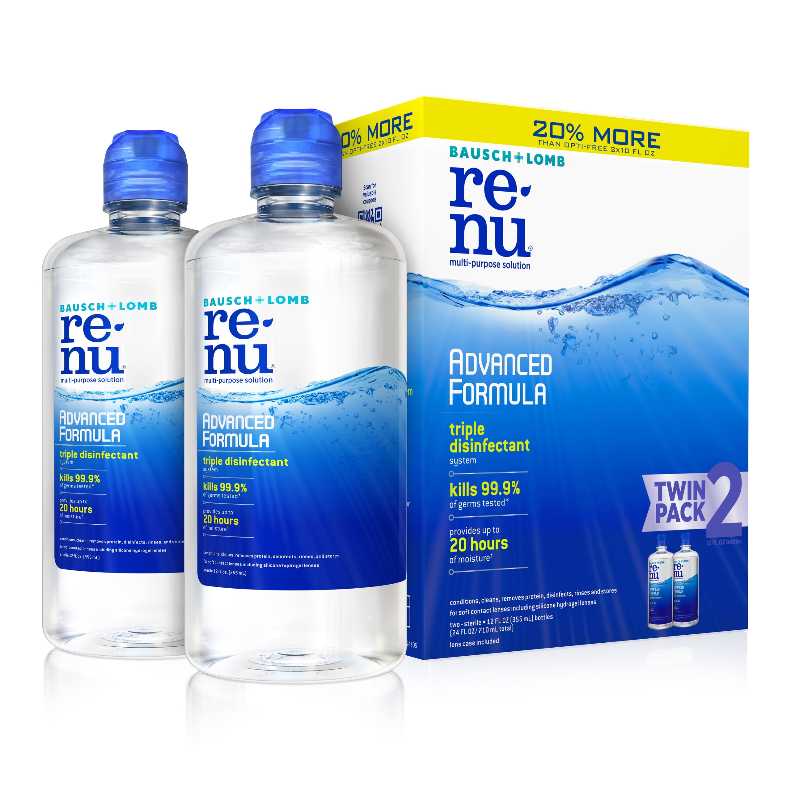 Renu Contact Lens Solution, Advanced Formula Triple Disinfectant