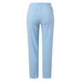 thumbnail image 5 of Travel Outfits Women Airport Womens Fashion Printed Casual Pants Sweatpants Trousers Women Pants Casual Summer Top And Set Two Piece Summer Womens Dress Elastic Light Blue 3XL, 5 of 5