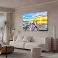 thumbnail image 3 of Póster de paisaje de arte de pared con vista al lago al atardecer, pintura decorativa, lienzo, arte de pared, carteles para sala de estar, pintura para dormitorio, estilo marco, 40 x 60 cm, 3 of 8