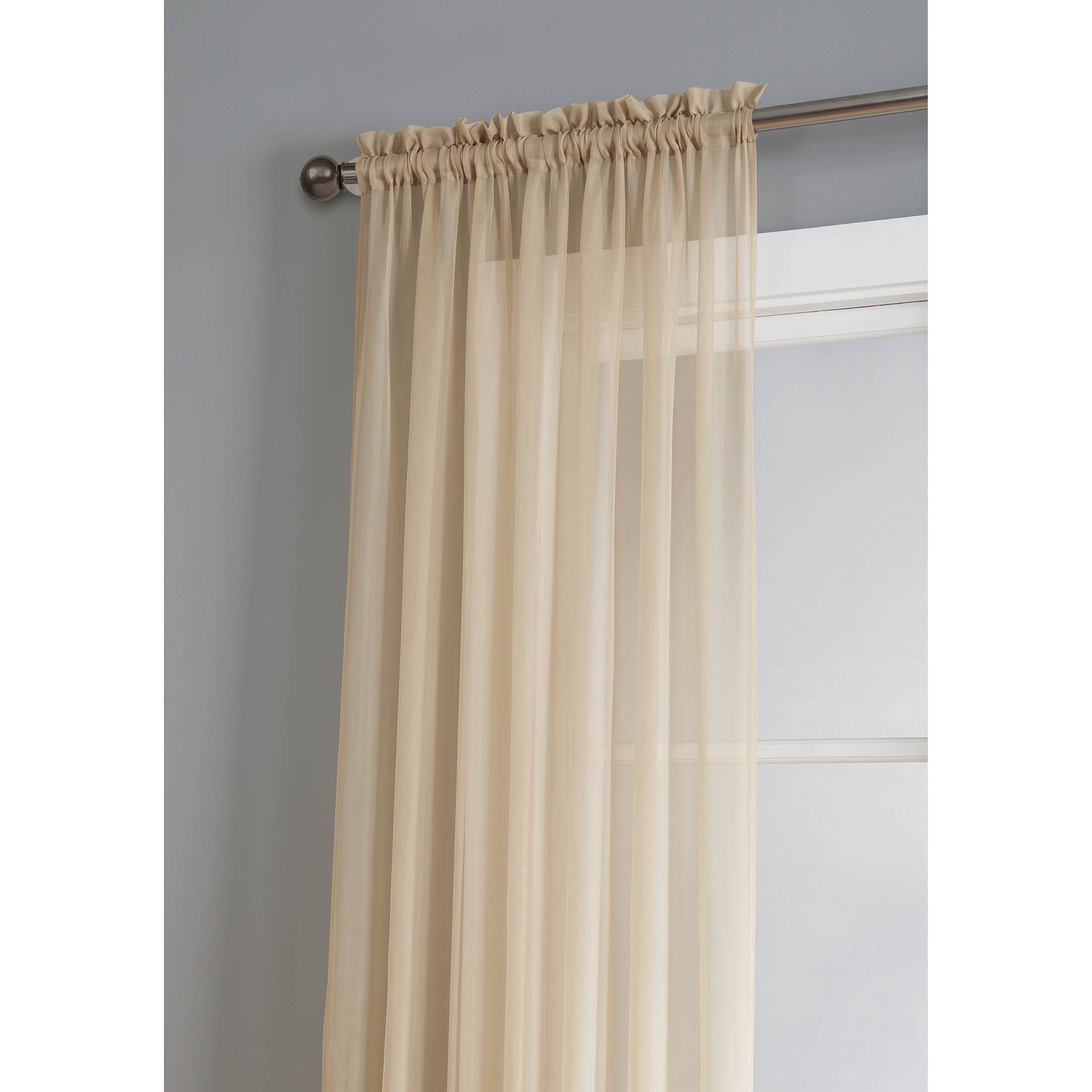 Window Elements Traditional, Contemporary, Farmhouse, Modern 2 Piece Sheer Curtain Set