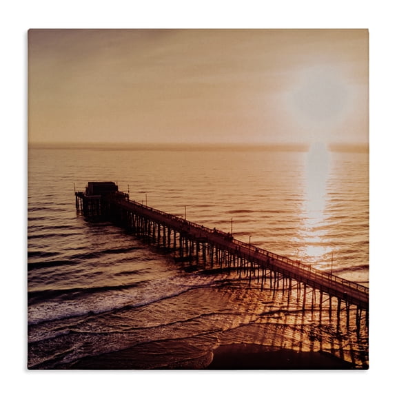 Stupell Industries Tropical Pier Bridge at Sunset Canvas Art, 24 x 24, by Marcus Prime