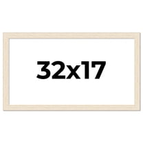 32x17 Frame White Real Wood Picture Frame Width 1.5 inches | Interior Frame Depth 0.5 inches | Barn