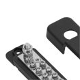 thumbnail image 2 of Power Distribution Terminal Block, Bus Bar, 12 Position Studs, with Cover, for Caravan, Yacht, 48V DC, 150A, Black, 2 of 2