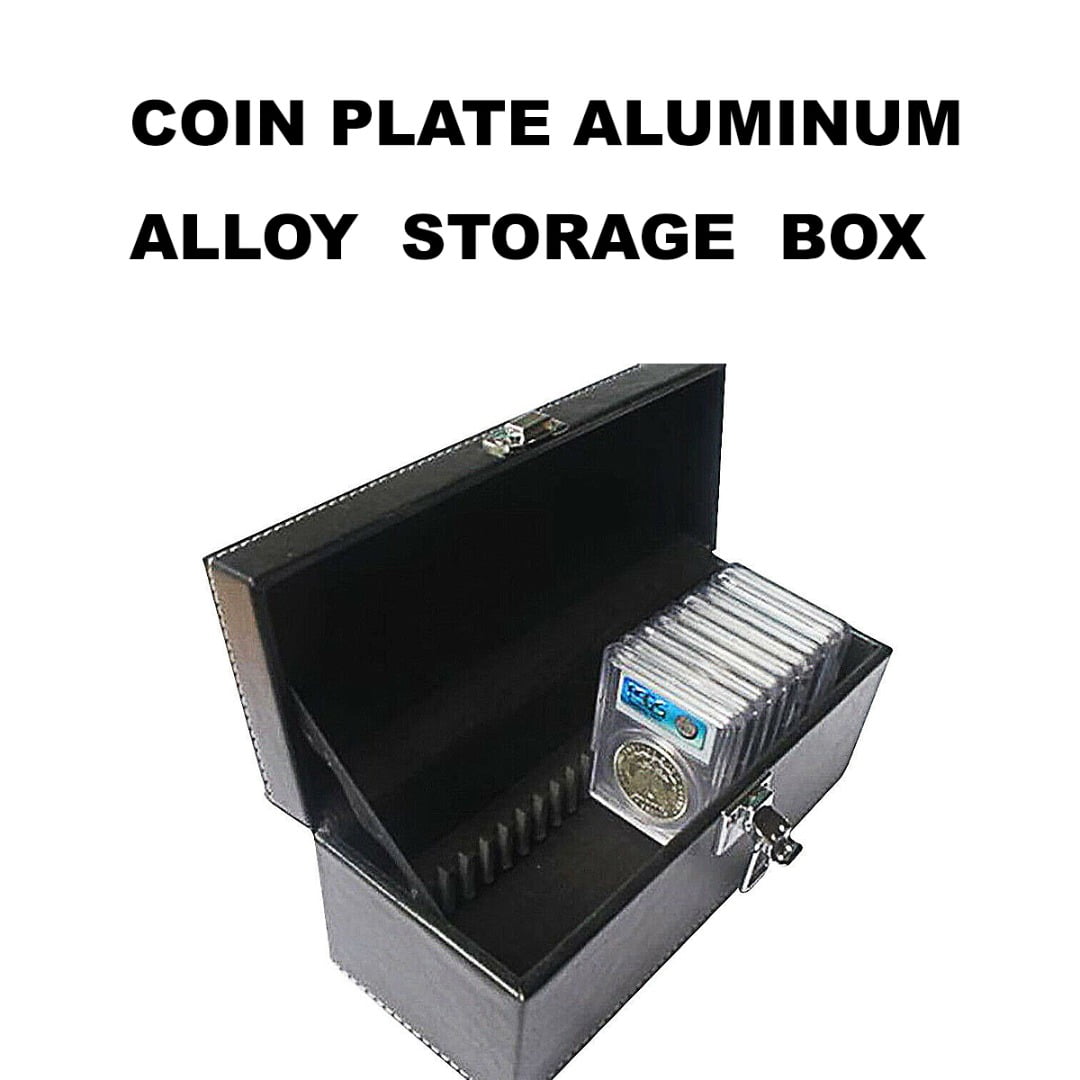 30 Certified NGC/PCGS/Elite Coin Slab Aluminum Black Storage Travel Box w/Handle 