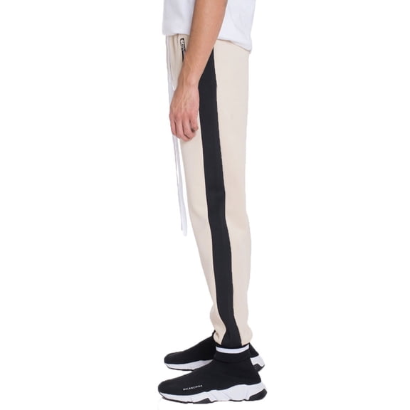 Weiv Mens Heavy Weight Stripe Jogger with Pockets Striped Waist Elastic Ankle
