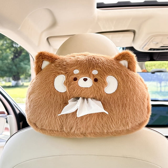 Car Headrest Tissue Box Car Hanging Paper Box Multifunctional Cute Car Tissue Box