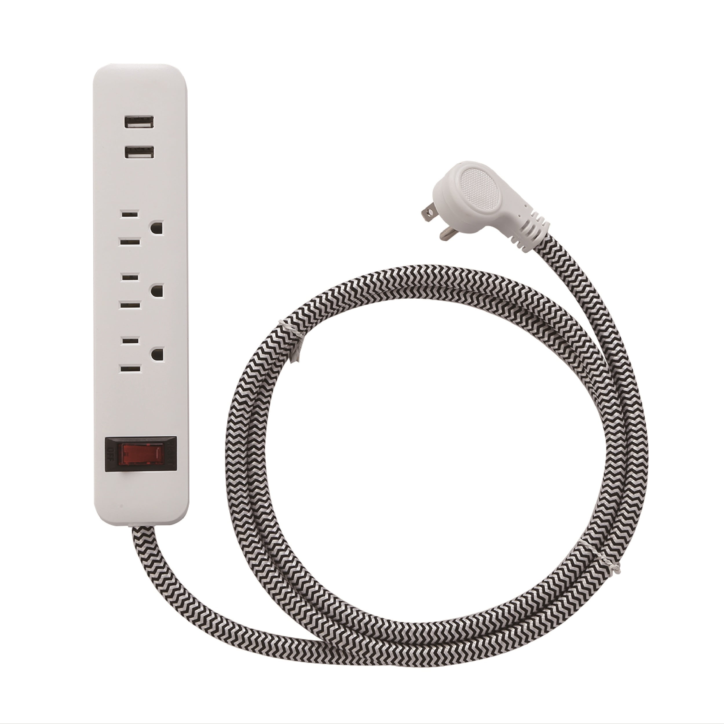 Link2Home Power Strip Surge Protector, 5ft Extension Cord, 3 Outlets