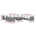 thumbnail image 4 of vidaXL 12 Piece Garden Lounge Set with Cushions Black Poly Rattan, 4 of 5