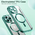 thumbnail image 3 of JETech Electroplated Case for iPhone 14 Pro 6.1-Inch, Camera Lens Full Protection, Compatible with MagSafe Wireless Charging, Shockproof Soft TPU Phone Cover (Green), 3 of 7