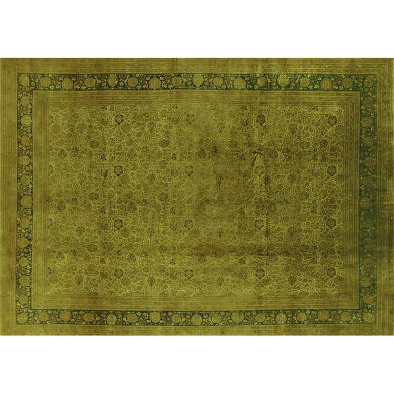 Ahgly Company Indoor Rectangle Persian Green Bohemian Area Rugs, 4' x 6'