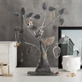 thumbnail image 3 of MyGift Silver Metal 48-pair Earring Holder, Jewelry Tree with Bird Nest, 3 of 7