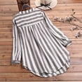 thumbnail image 4 of ZANZEA Women Long Sleeve Stripe Shirt Casual Tops Button Up Blouses, 4 of 4