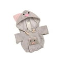 thumbnail image 4 of Ropa para muñecas de 6 pulgadas, ropa para muñecas, Sudadera con capucha de rata con orejas de color rosa suave, disfraz, vestido para niños, lindo, 4 of 9
