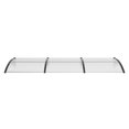 thumbnail image 2 of 120 Inch x 40 Inch Window Door Awning Canopy, UV50+ PC Sunshade Sheet, Waterproof Outdoor Patio Cover for Sun Rain Snow Protection, Transparent, 2 of 11