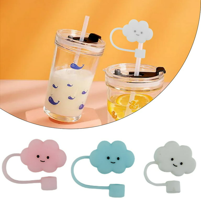 3PCS Straw Tips Cover Straw Covers Cap for Reusable Straws Cloud Shape Straw  Protector 