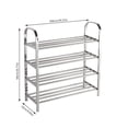 thumbnail image 1 of Becaristey 4-Tier Shoes Rack Organizer Multi-layer Stainless Shoe Storage Shelf for Living Room Doorway 40cm No.06, 1 of 6