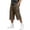 Brown, variant on Mens Capri Cargo Shorts- Casual Loose Fit Elastic Waist Drawstring Outdoor Hiking Straight Leg Lightweight Long Shorts with Multi Pockets Purple Size XL