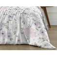 thumbnail image 2 of Sweet Jojo Designs Watercolor Floral Purple Pink Grey Queen Duvet Cover Bedding Set 3 Piece Set, 2 of 6