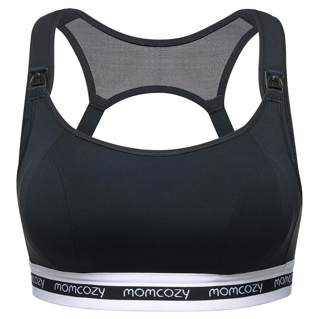Sostén de lactancia Momcozy FB011 inalámbrico de bajo impacto negro