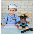 thumbnail image 6 of DolliBu Brownish Sitting Moose Police Officer Plush Toy - Soft Moose Cop Stuffed Animal Dress Up with Cute Cop Uniform & Cap Outfit - 10" Inches, 6 of 6