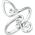 thumbnail image 3 of Clispeed Toe Rings for Women Alloy Silver 1Pack Bohemian Open Rings Comfortable to Wear, 3 of 8