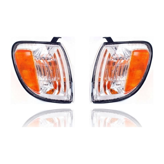 Turn Signal Light Assembly - DEPO Compatible/Replacement for '00-04 Toyota Tundra (Exclude Double Cab) - Pair, Left Driver   Right Passenger Set - 815100C010, 815200C010 - CAPA