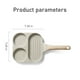thumbnail image 3 of Parrilla para huevos no pegajosa, placa de hervir huevos, 3 tazas, para desayuno, estufa de gas, inducción, diseño dividido, metal resistente, fácil de limpiar, para cocina, para hogar,, 3 of 9