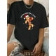 thumbnail image 1 of Camiseta vintage con estampado navideño de hombrecito de jengibre, cuello redondo, manga corta, 100 % algodón, para verano, deportiva y de ocio., 1 of 5