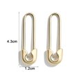thumbnail image 5 of Lifetechs 1 Pair Women Earrings Hollow Out Pin Shape Polished Electroplating Metal Lightweight Daily Life Festivals Parties Dates Ear Jewelry, 5 of 7