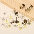 thumbnail image 4 of 100Pcs Clavos de tapicería, 3/8"x5/16" Clavos planos, Bronce, 4 of 6