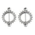 thumbnail image 2 of 2 Pieces Daisy Barbell Ball Closure Body Sold 14/16 White Rhinestone, 2 of 10