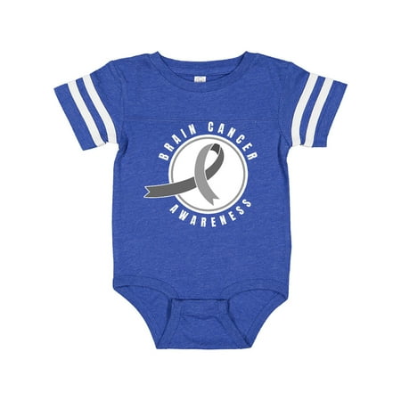 

Inktastic Brain Cancer Awareness with Grey Ribbon and Circle Gift Baby Boy or Baby Girl Bodysuit