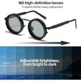 thumbnail image 3 of Adjustable Tint Sunglasses,1-9 Gears Steampunk Retro Metal Round Polarized Glasses with ND Filter Lenses for Men and Women, 3 of 5