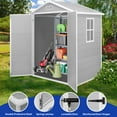 Outdoor Shed & Storage, Seizeen AllWeather Plastic Sheds 82'' H, Sloped Top Garden Shed with