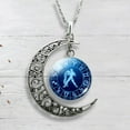 thumbnail image 4 of Jiaroswwei Unisex Faux Gem 12 Constellations Hollow Crescent Moon Chain Necklace Jewelry Gift for Party, 4 of 8