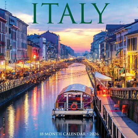 Italy 2026 Wall Calendar, (Paperback)