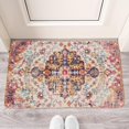 thumbnail image 2 of Bohemian Orange Ethnic Patterned Carpet Welcome Doormat for Indoor/Outdoor Entrance Bohemian Orange Ethnic Patterned Carpet Decoration Door Mat Kitchen Door Mat Bedroom Doormat 17x30 Inch, 2 of 6