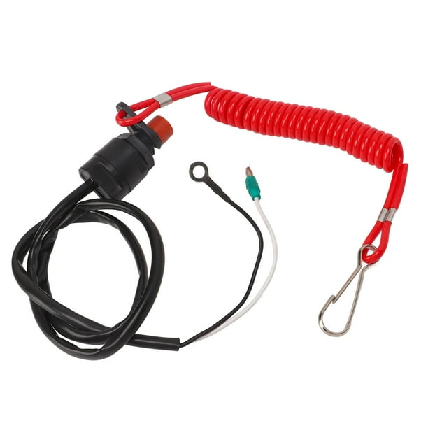 Outboard Engine Kill Switch, Easy To Install Lightweight Portable Waterproof 75mm Outboard