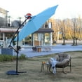 thumbnail image 2 of 10ft Solar LED Market Umbrella, Lighted Patio Umbrella with 40 LED Lights, Outdoor Table Umbrella with Tilt & Crank for Pool, Porch, Garden, Backyard, Light green, 2 of 9