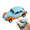 Blue and Orange, variant on Beetle Classic alloy car model, mini simulation three-door pull-back alloy car toy, birthday gift for adults and kids 1:60 scale
