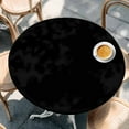 thumbnail image 3 of Black Fitted Tablecloth with Elastic Edged, Round Table Cloth for Dining Table, Pure Black Waterproof Oil Proof Table Cover for Indoor Outdoor 36"-44", 3 of 9