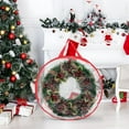 thumbnail image 5 of PVC Transparent Storage Bag Round Wreath Organizer 30in Large Clear Christmas Flower Wreath Container with Handle Easy Carry Dust Proof for Seasonal Home Decor, 5 of 5