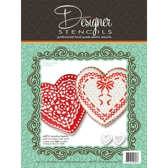 Country Hearts Stencil Set (no cutter) by Designer Stencils