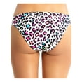thumbnail image 2 of CALIFORNIA WAVES Women's White Animal Print Stretch Moderate Coverage Strappy Bikini Swimsuit Bottom S, 2 of 2