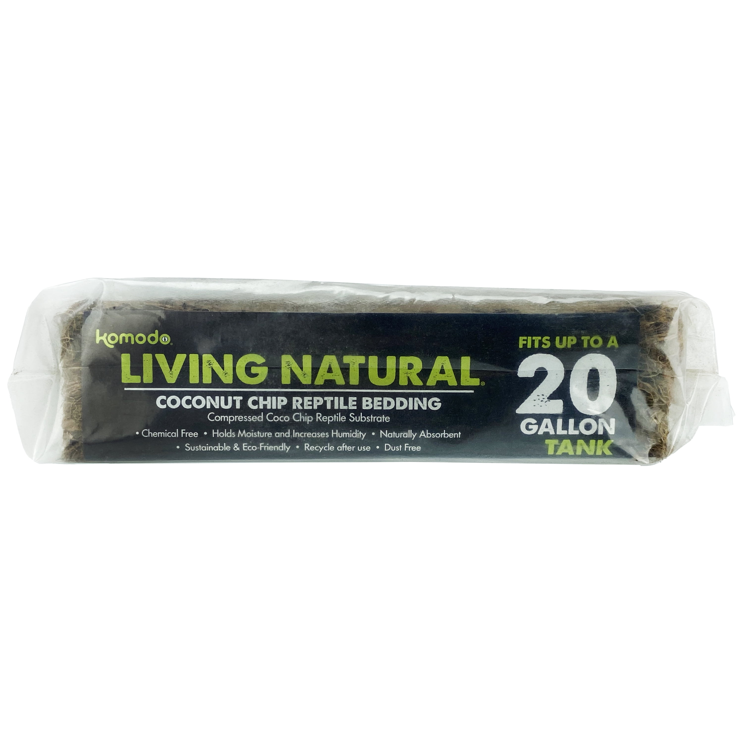 Komodo Compressed Coco Chip Brick, Reptile Bedding for Terrarium