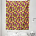 thumbnail image 1 of Abstract Tapestry, Funky Modern Colorful Diamond Shapes with Bicolor Stripes Retro Style Pattern, Fabric Wall Hanging Decor for Bedroom Living Room Dorm, 5 Sizes, Multicolor, by Ambesonne, 1 of 1