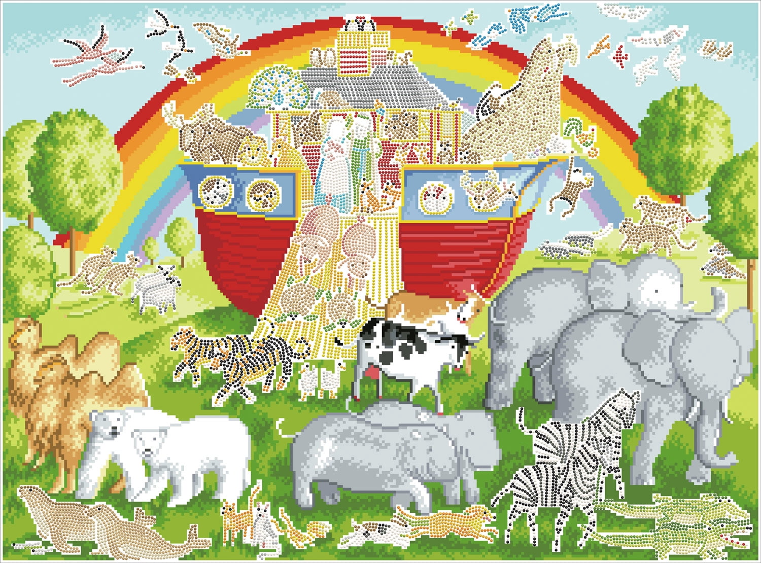 Diamond Dotz Noah's Arc Diamond Painting Kits for Adults - Religious Diamond Art Kits a Relaxing Creative Craft Kit with Dotz Gems 22.4x30.3